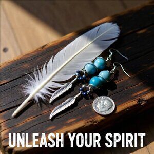 Wire Wrapped + Beaded Earrings | Feather Charms | Southwestern & Coastal Cowgirl
